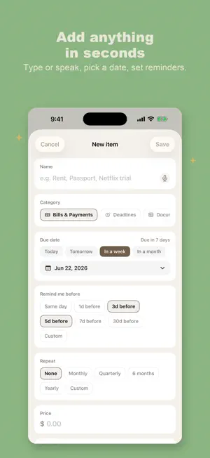 DueMate - Don't Forget screenshot 3