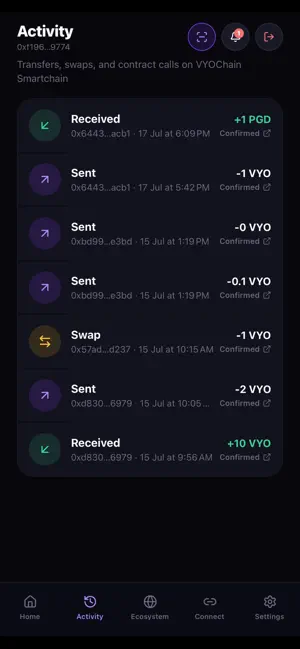 VYOWallet screenshot 3