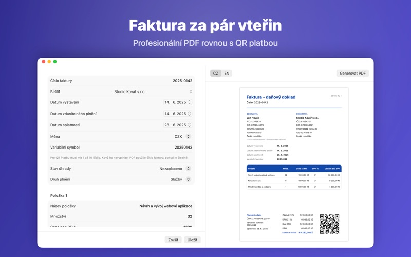 Cifra: Faktury pro OSVČ screenshot