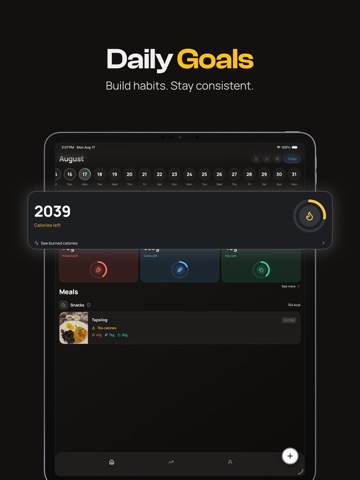 macro: count your calories iPad screenshot