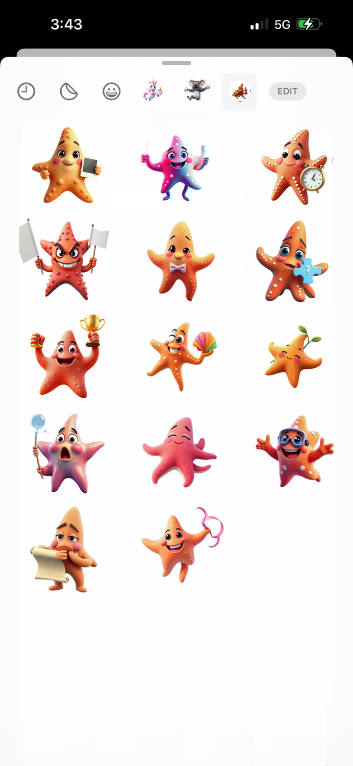 Ocean Starfish Stickers