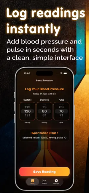 Blood Pressure BP Tracker screenshot 1