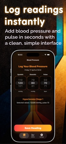 Blood Pressure BP Tracker Screenshot 1 of 3