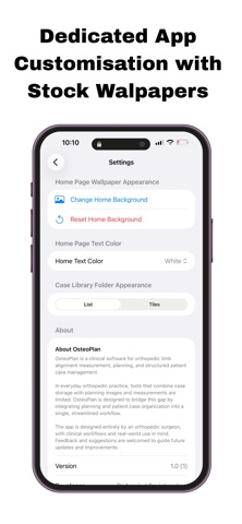 OsteoPlan screenshot