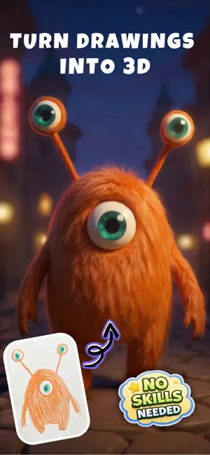 Monster: Sketch to 3D Cartoon screenshot 1