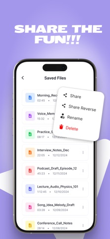 Reverse Singing Audio Play screenshot