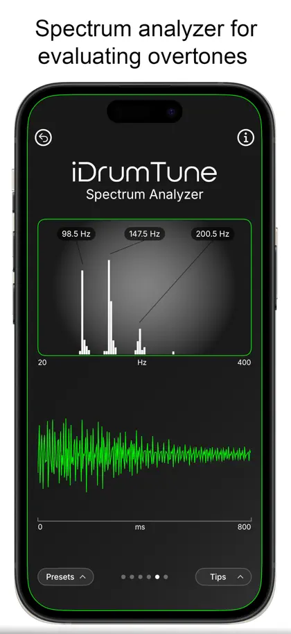 Screenshot 5 von 6 zu iDrumTune Precision Drum Tuner