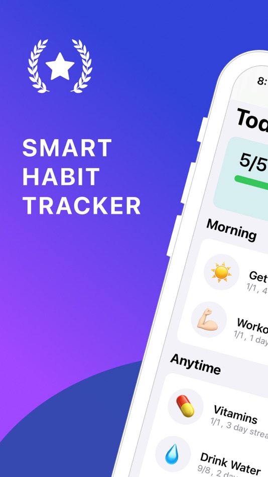 #1. Smart Habit - Progress Streaks (iOS) By: akda
