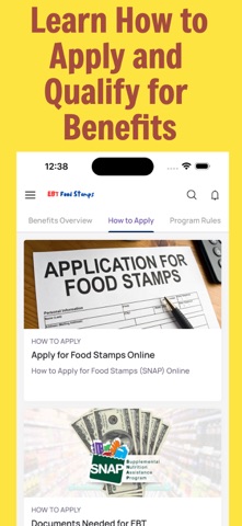 EBT Food Stamps SNAP - Guide iPhone screenshot
