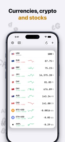 Currency Widget & Converter Screenshot 2 of 7