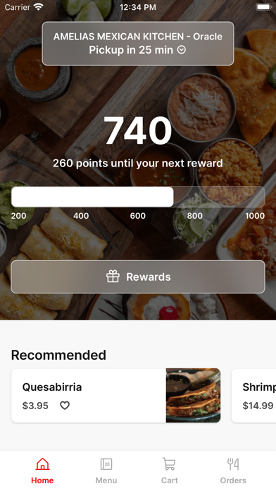 Amelia's Mexican Kitchen iPhone screenshot 1 - Food & Drink app
