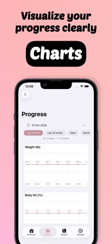 TrackMe - Weight and body Screenshot 2 of 10