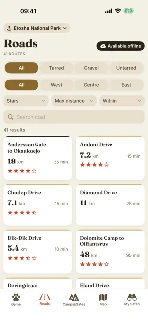 Etosha Safari: Map & Guide screenshot 4