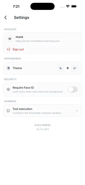 Snowflake CoCo iPhone screenshot 4