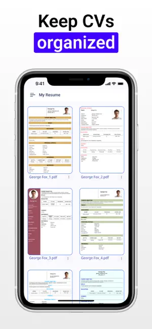 Resume Maker: CV Creator iPhone screenshot 6