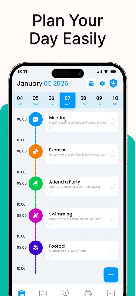 Daily Routine Planner Schedule - Lifestyle App | MWM