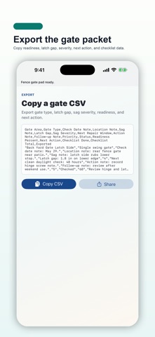 Fence Gate Sag Check Pad screenshot