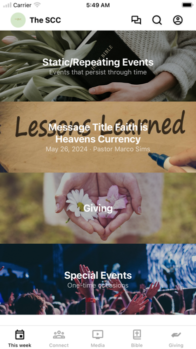 The Sanctuary Christian Center app screenshot