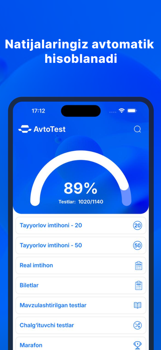 AvtoTest Uz Screenshot 1 of 6