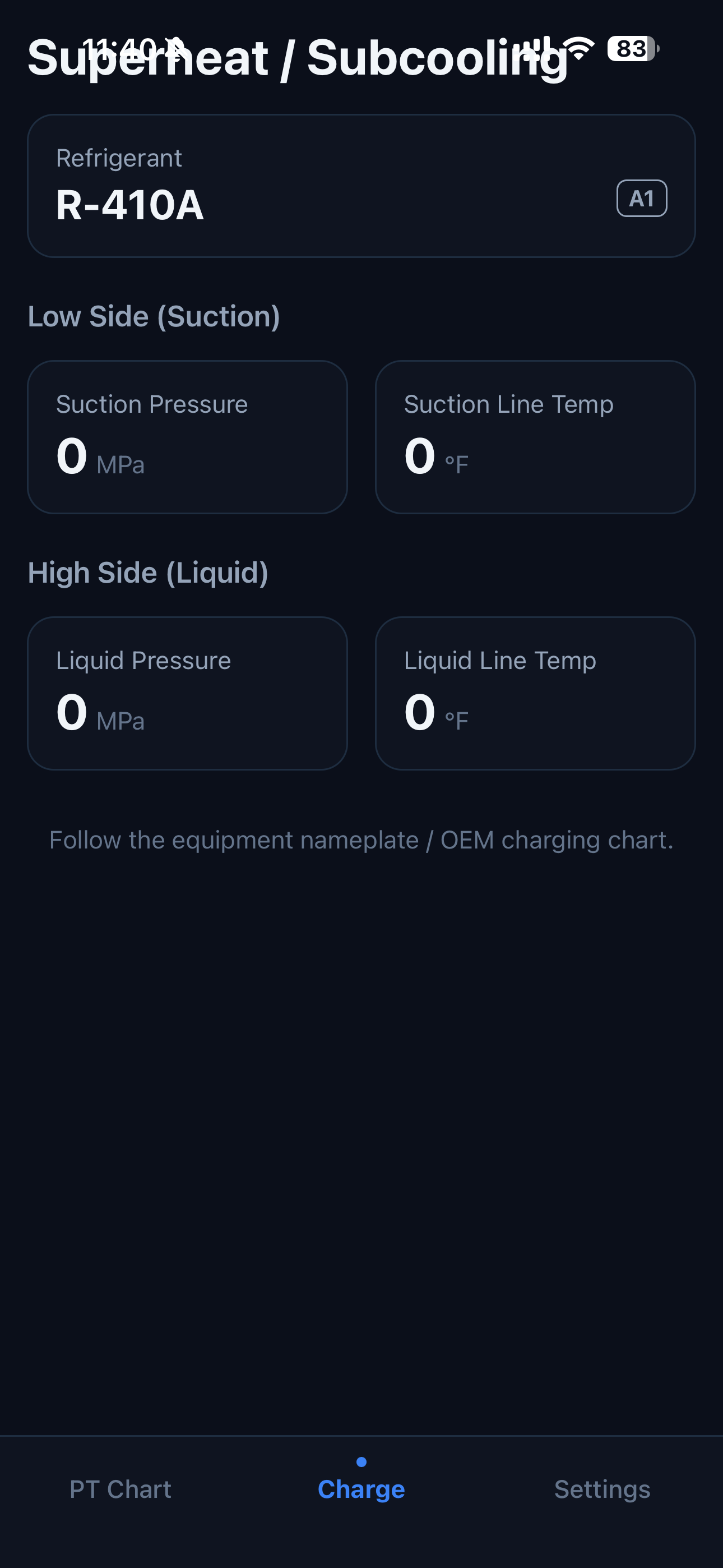RefCalc: Refrigerant PT Chart screenshot 4