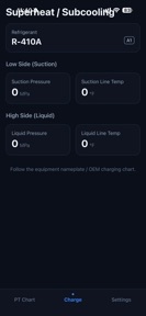 RefCalc: Refrigerant PT Chart screenshot