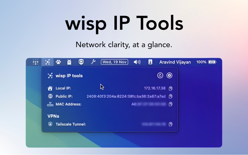 Wisp IP Tools screenshot