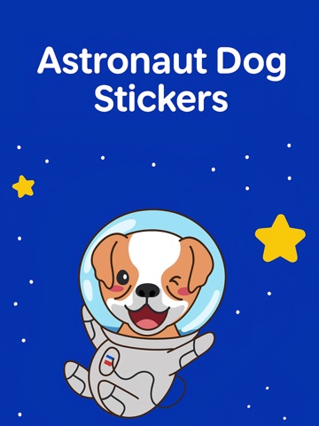 Astronaut Dog Stickers iPad screenshot