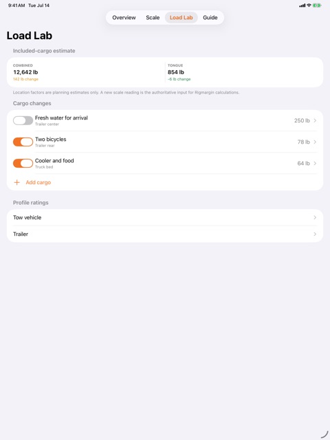 Rigmargin: RV Weight Planner screenshot 4