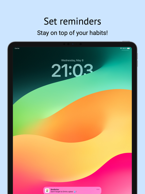 BeeBetter Habit Tracker iPad screenshot 5 - Productivity app