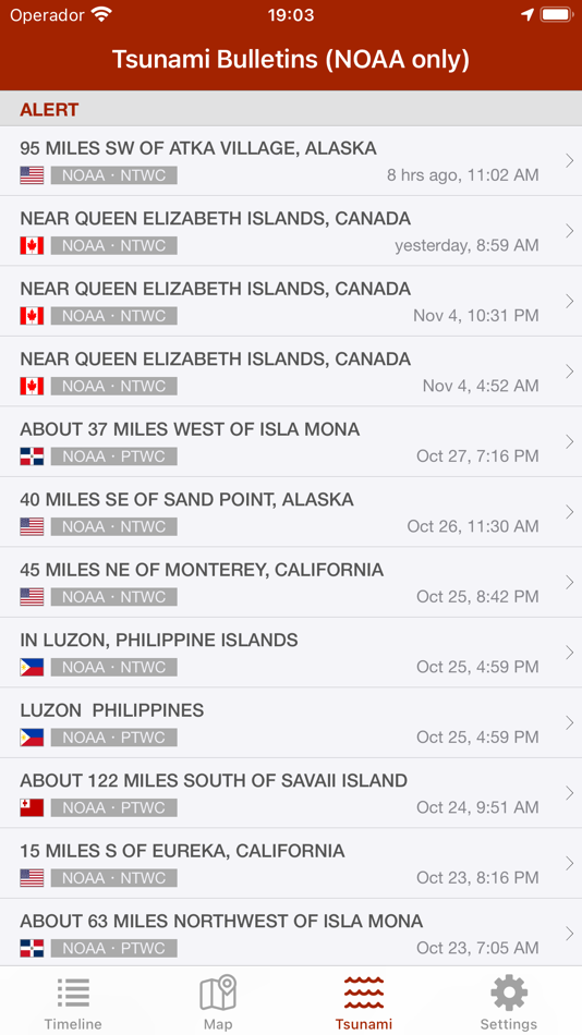 #6. Earthquake - alerts and map (iOS) 由: Nico Tranquilli