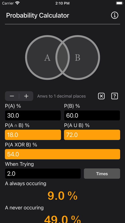 #1. Probability Calculator Plus (iOS) بواسطة: Heng Jia Liang