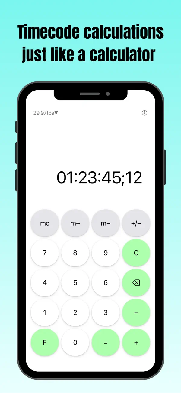 Screenshot #1 pour tcCalc - timecode & frame calc