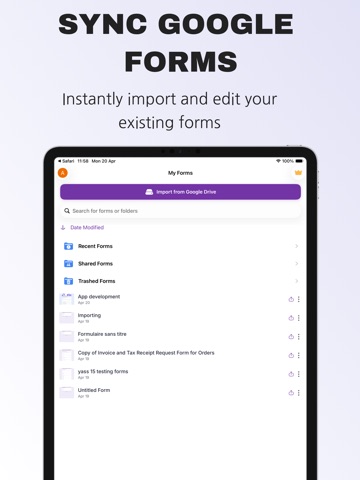 AI Form Builder & Survey Maker iPad screenshot