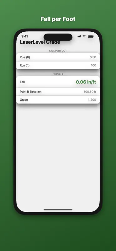 Laser Level Grade Calculator screenshot 3 of 3