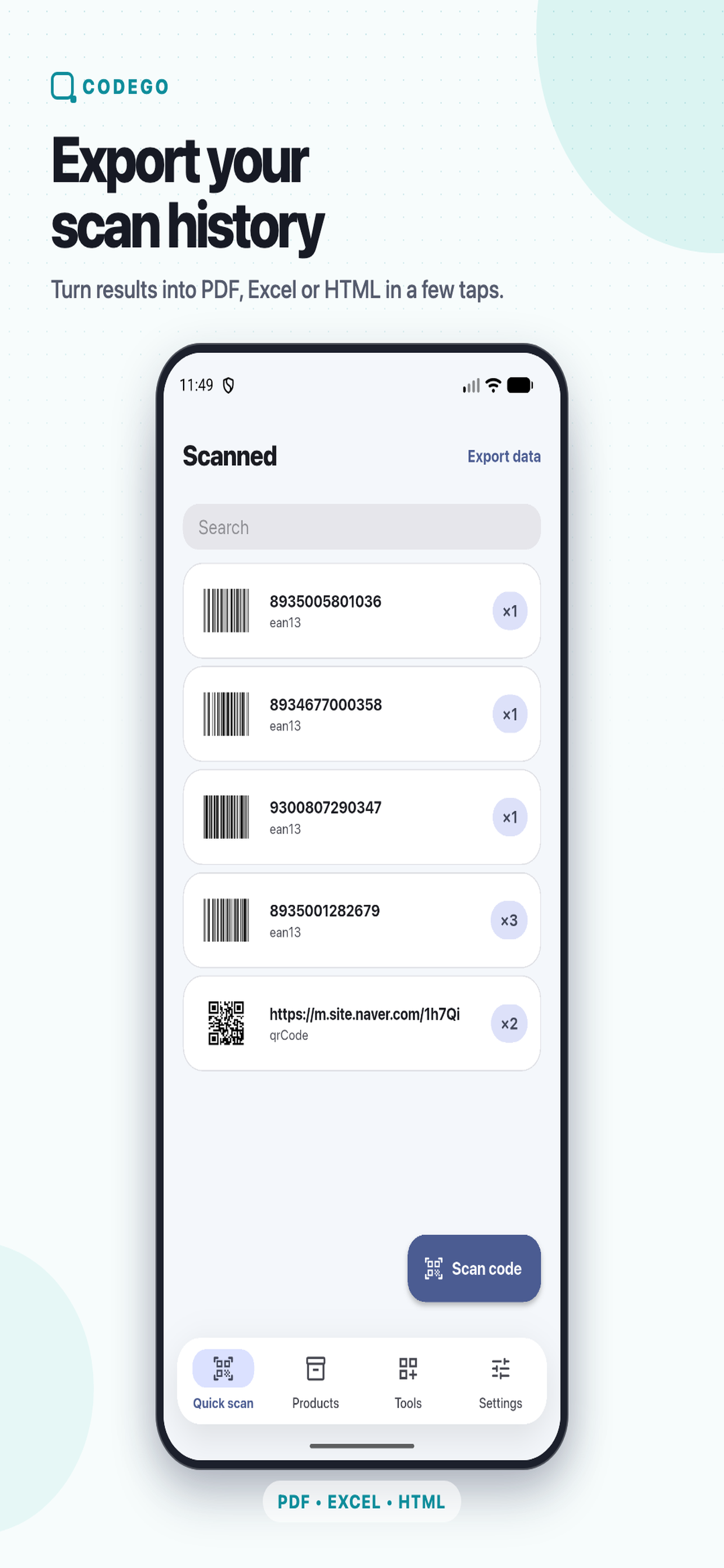 CodeGo – QR & Barcode screenshot 4