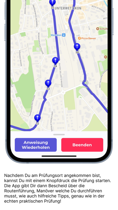 Prüfungsrouten Screenshot