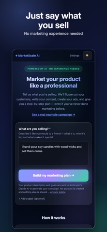 MarketScale: AI Marketing iPhone screenshot