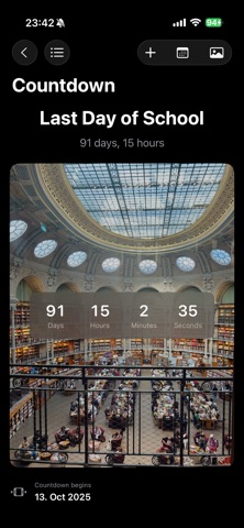 School Countdown - SummerBreak iPhone screenshot