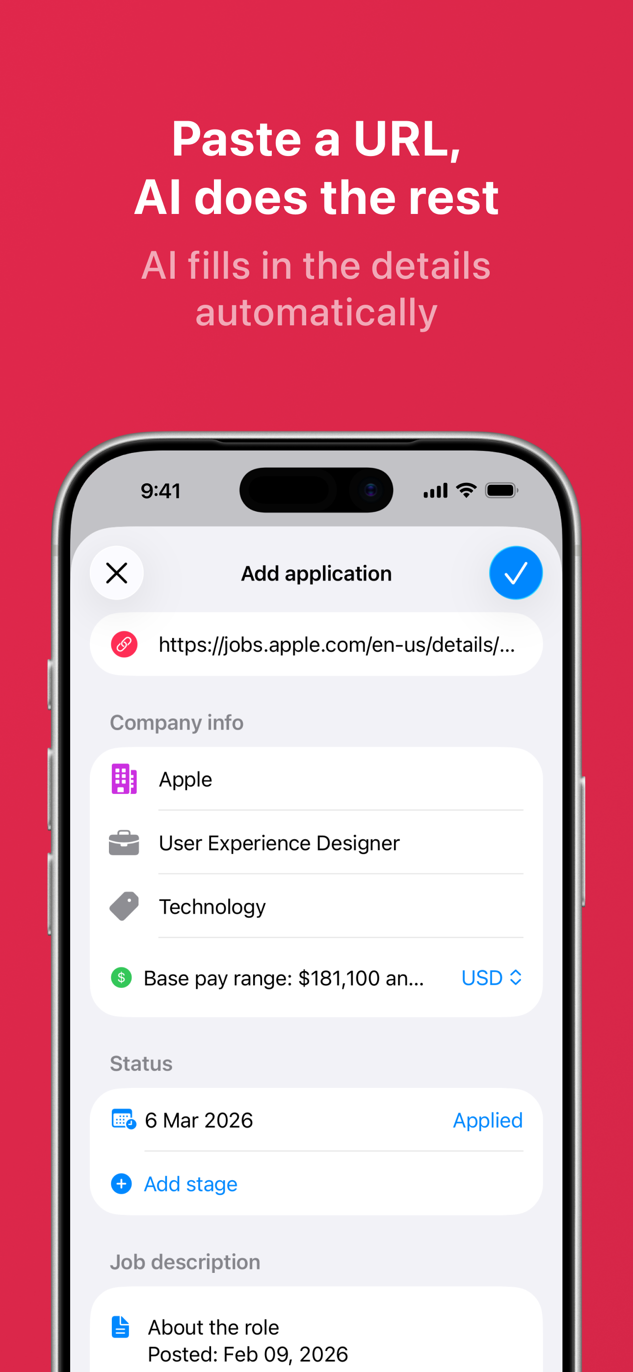 Nudget: Track Your Job Hunt screenshot 2