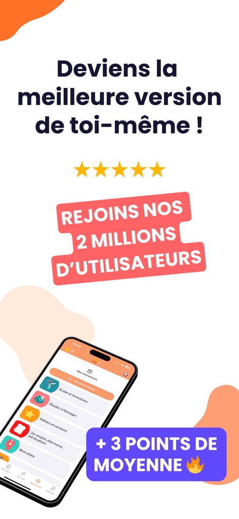 Brevet Bac Licence 2026 Nomad - Join a thriving community of '2 millions d'utilisateurs' and discover various sections like 'Mes évaluations' and 'Écoles et formations' to foster continuous growth.