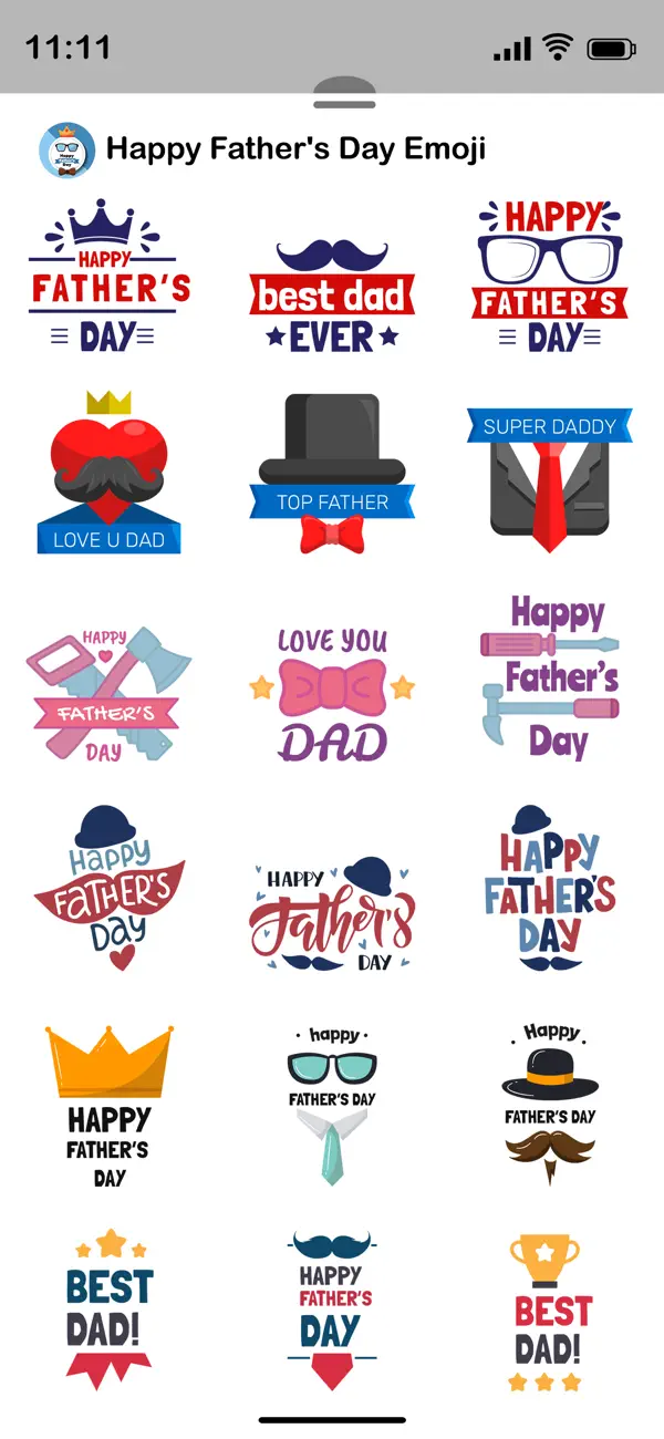 Screenshot #3 pour Happy Father's Day Emoji