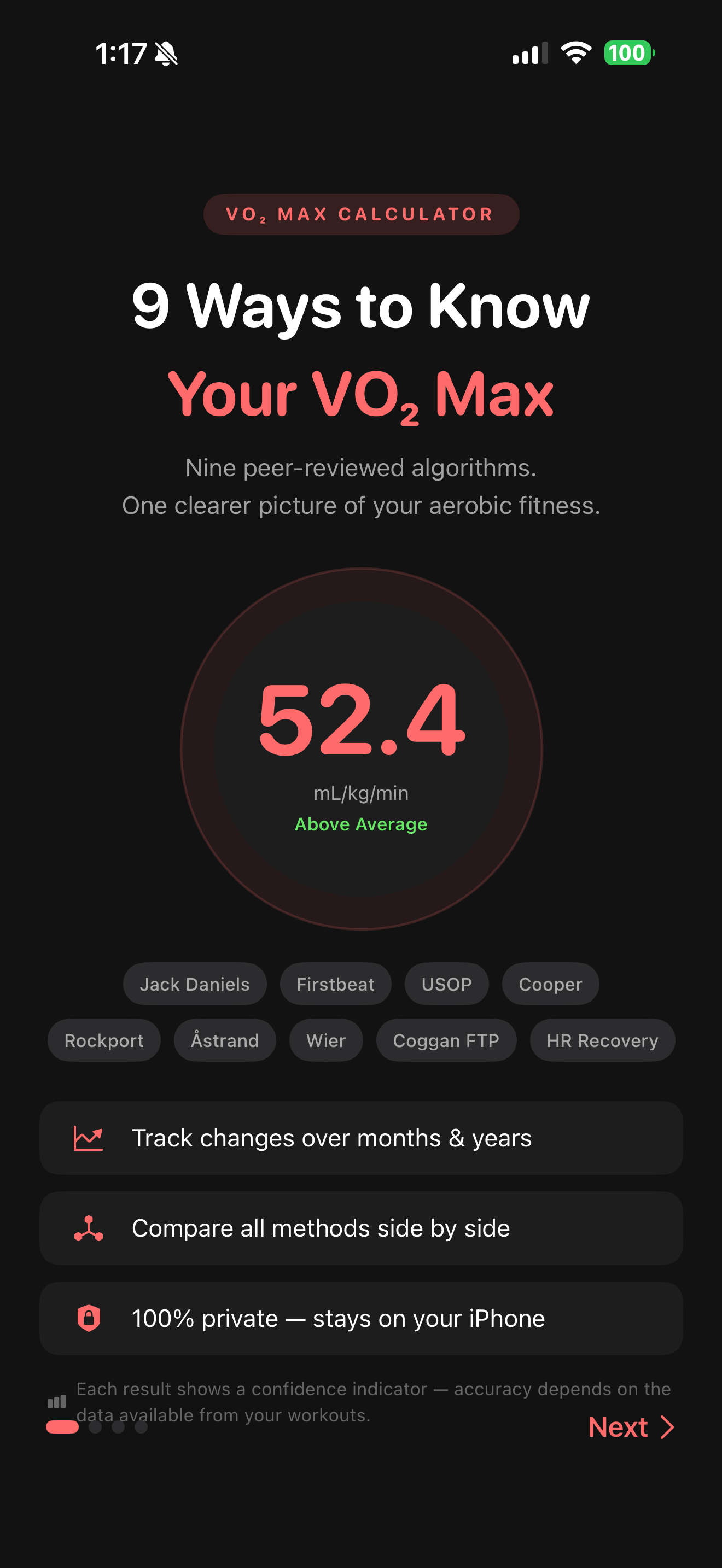 VO2Stats: VO2 Max Calculator