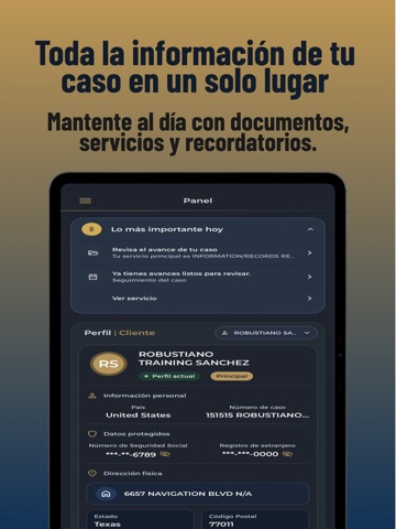 Manuel Solis Law Firm iPad screenshot
