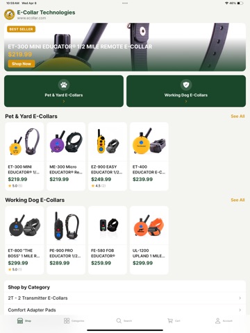 E-Collar Mobile iPad screenshot