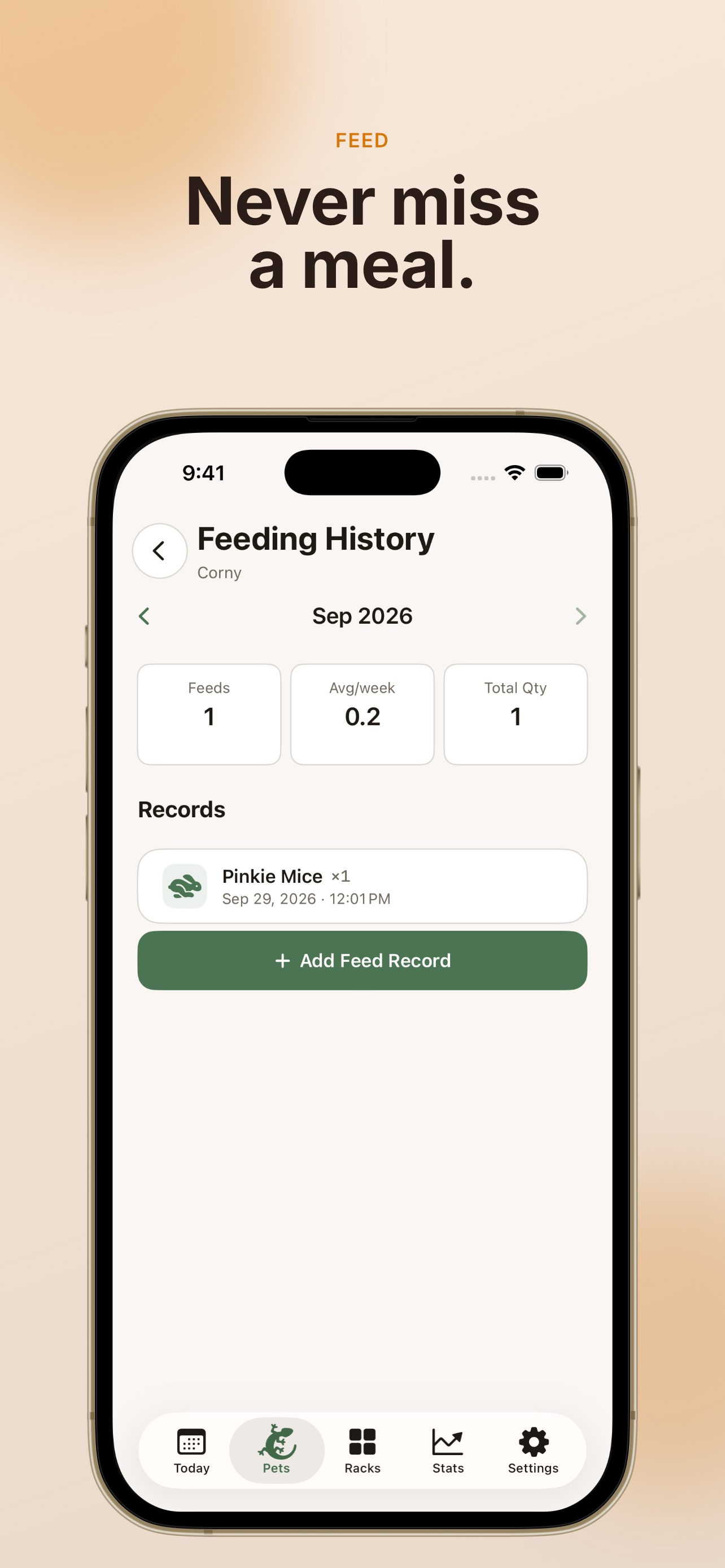 Screenshot 2 of ReptileNook: Reptile Care Log