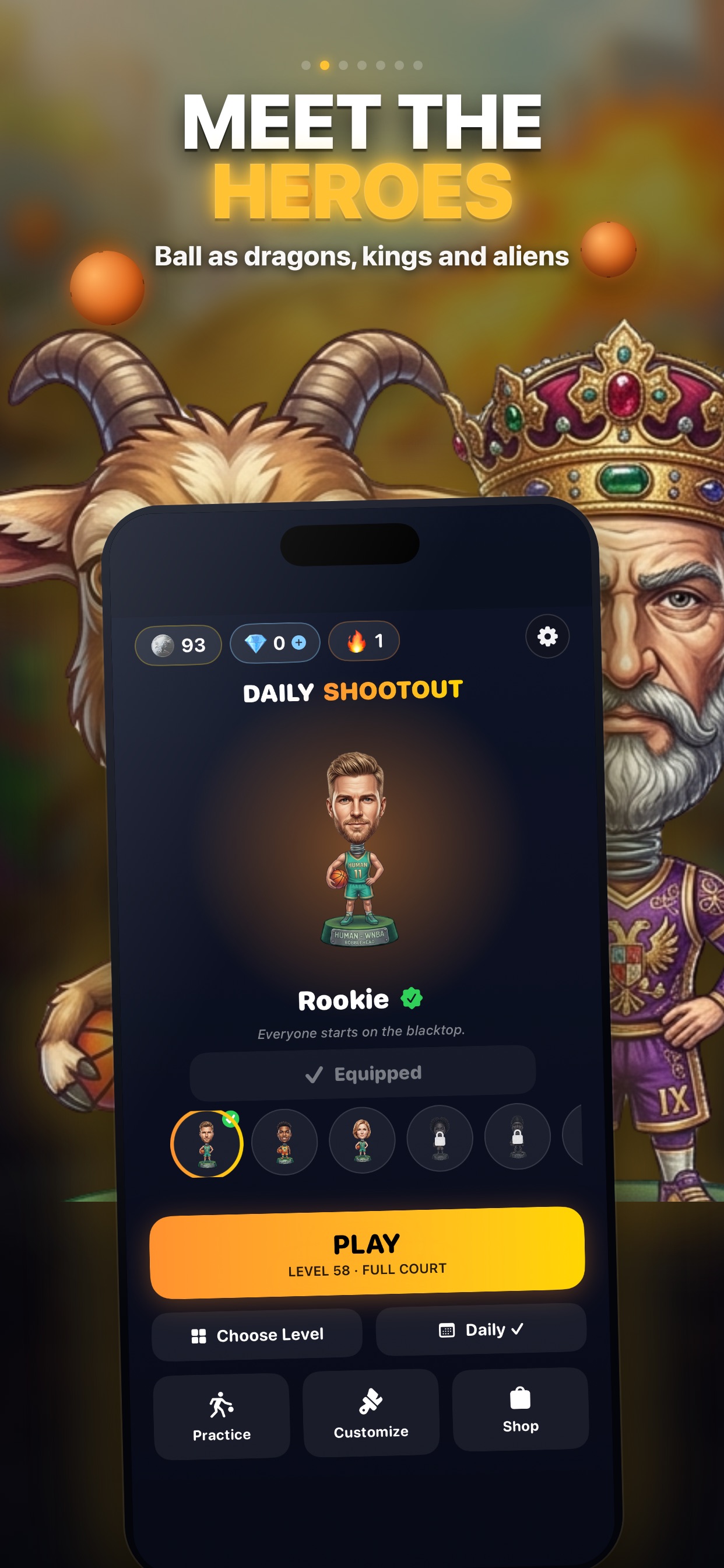 Screenshot 2 of Heroes ShootOut: Basketball