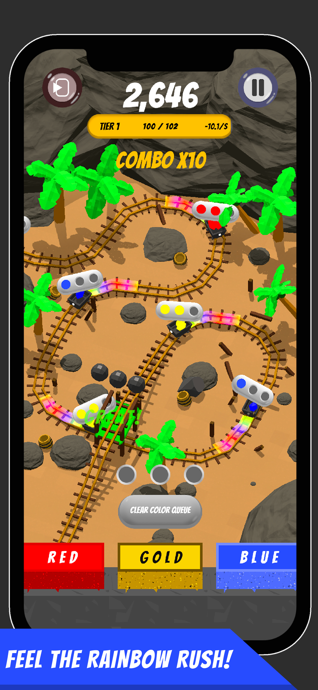 Gem2Rail: Sort & Match Puzzle screenshot 3