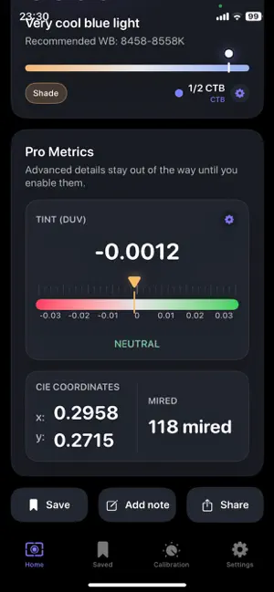 kelvin light scale screenshot 3