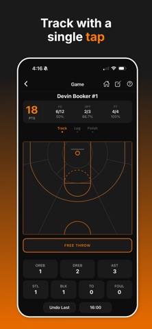 BucketBook · Basketball Stats iPhone screenshot