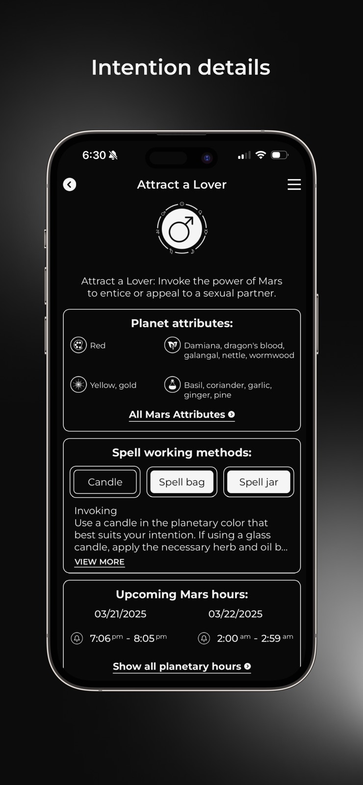 Planetary Magick iphone screenshot 4